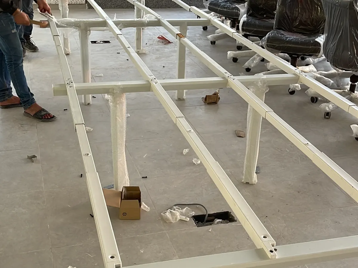 Plateau de bureaux Huawei aménagé par Wolcons à Casablanca — chantier en cours, photo 8 sur 15