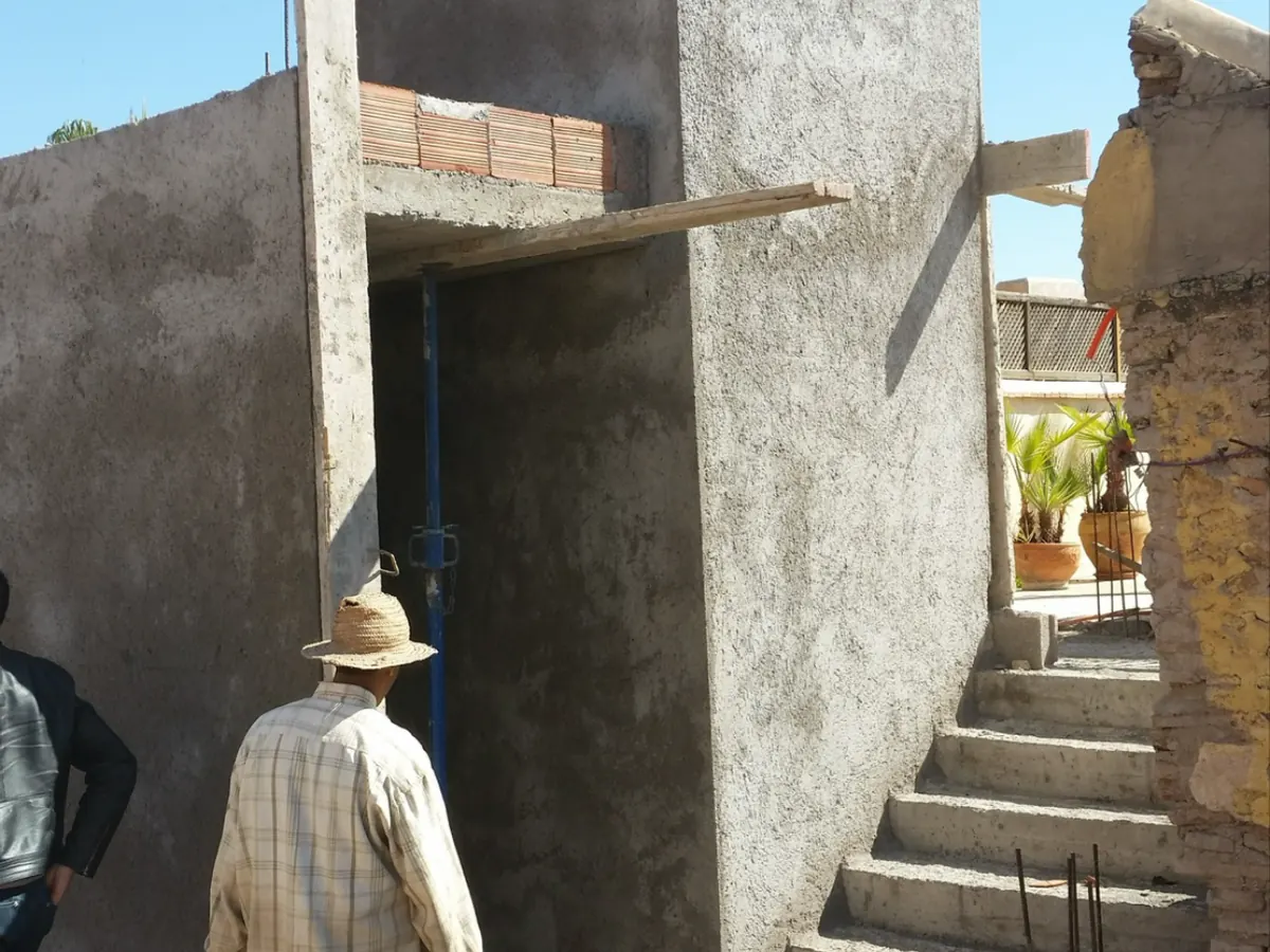 Riad Pru à Marrakech restauré par Wolcons — chantier en cours, photo 2 sur 8