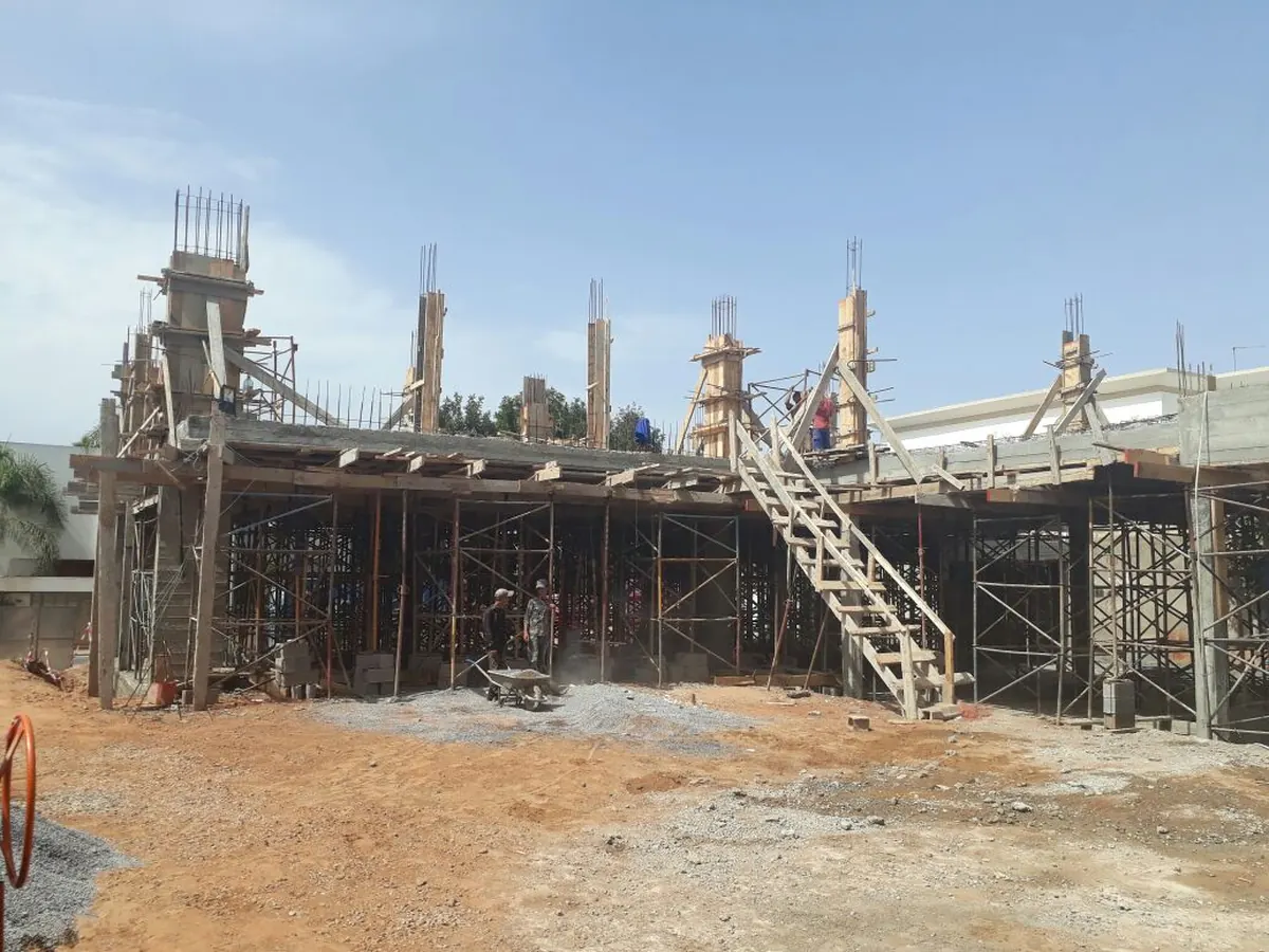 Villa CS : structure en cours d'élévation par Wolcons — chantier en cours, photo 8 sur 9